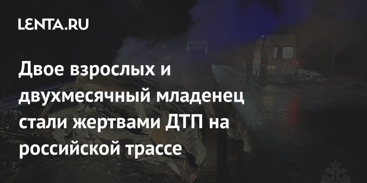 Двое взрослых и двухмесячный младенец стали жертвами ДТП на российской трассе