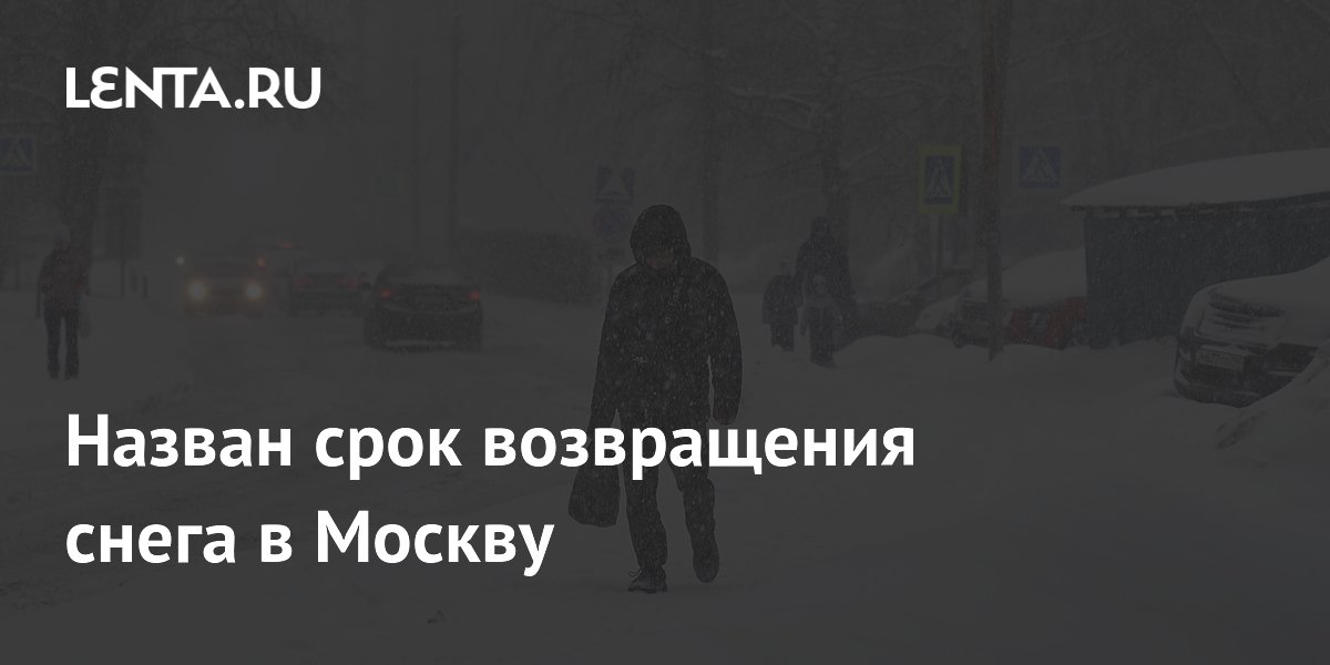 Назван срок возвращения снега в Москву