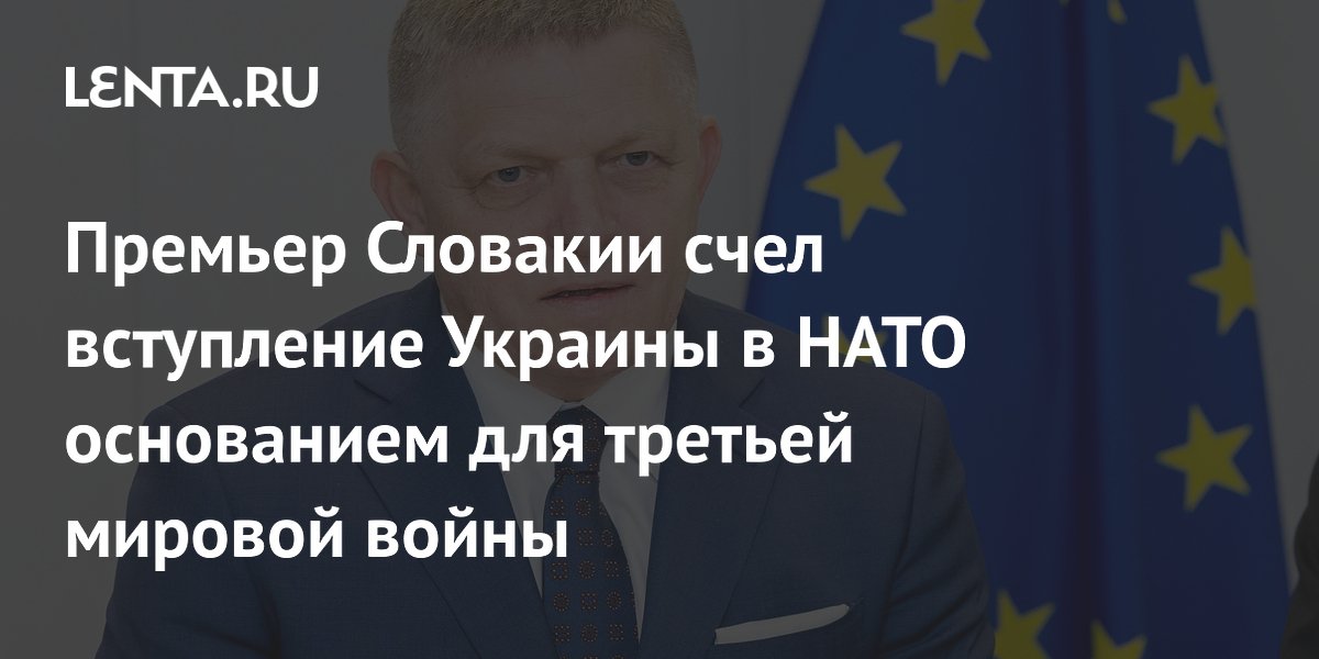 Премьер Словакии счел вступление Украины в НАТО основанием для третьей мировой войны