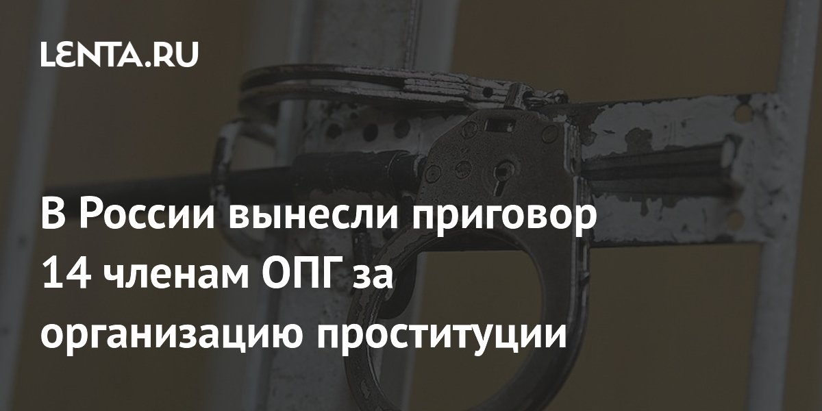 В России вынесли приговор 14 членам ОПГ за организацию проституции