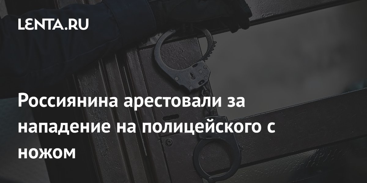 Россиянина арестовали за нападение на полицейского с ножом