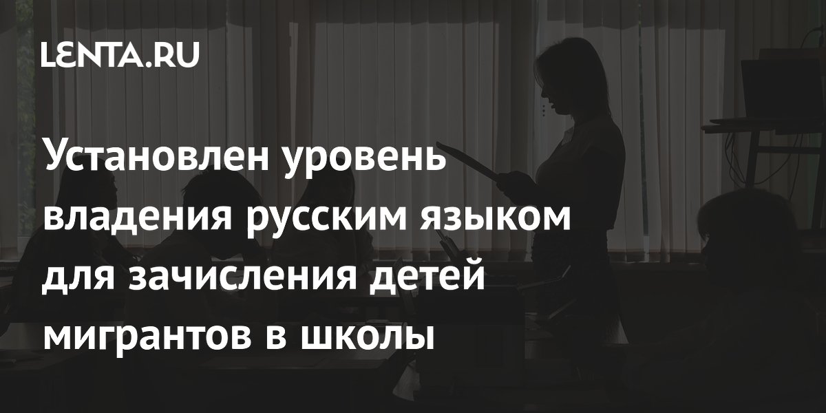 Установлен уровень владения русским языком для зачисления детей мигрантов в школы