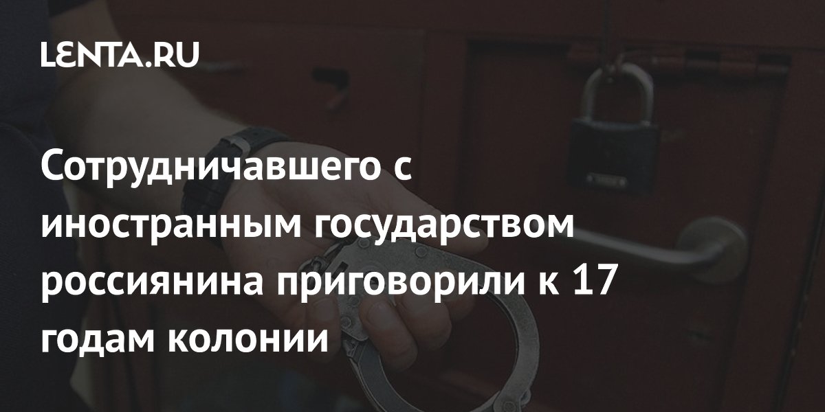 Сотрудничавшего с иностранным государством россиянина приговорили к 17 годам колонии