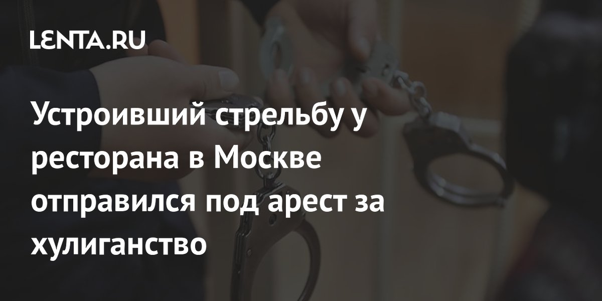 Устроивший стрельбу у ресторана в Москве отправился под арест за хулиганство