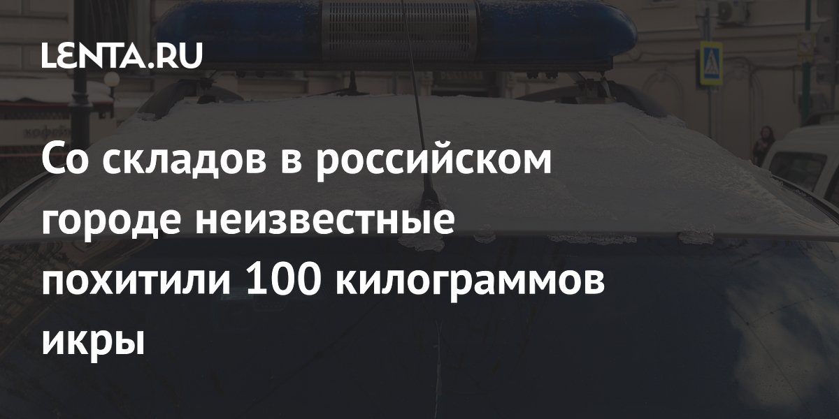 Со складов в российском городе неизвестные похитили 100 килограммов икры