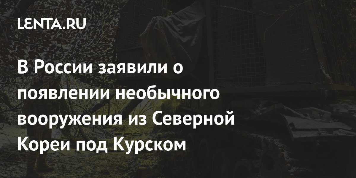 В России заявили о появлении необычного вооружения из Северной Кореи под Курском