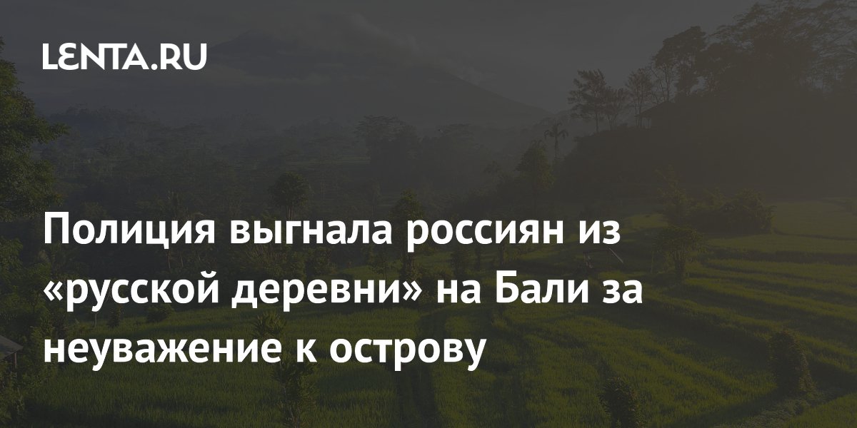 Полиция выгнала россиян из «русской деревни» на Бали за неуважение к острову