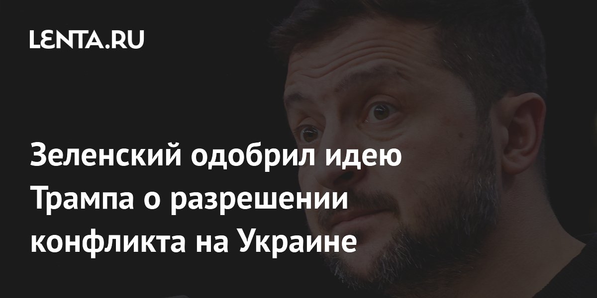 Зеленский одобрил идею Трампа о разрешении конфликта на Украине