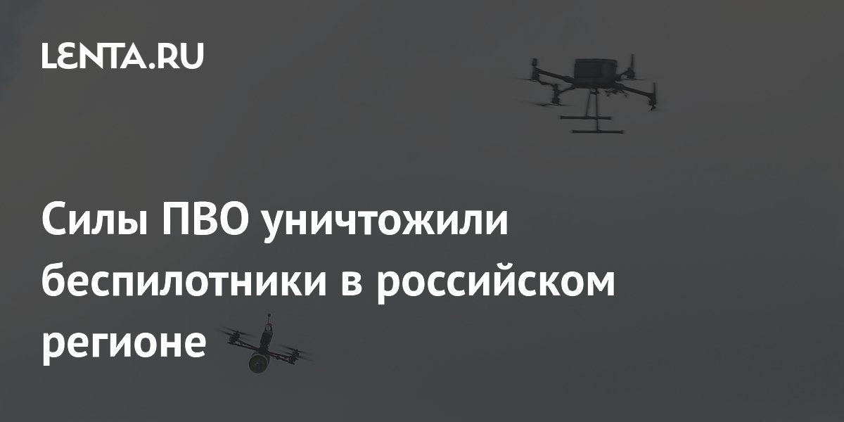 Силы ПВО уничтожили беспилотники в российском регионе