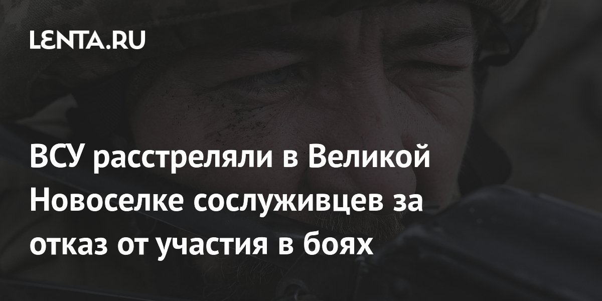 ВСУ расстреляли в Великой Новоселке сослуживцев за отказ от участия в боях