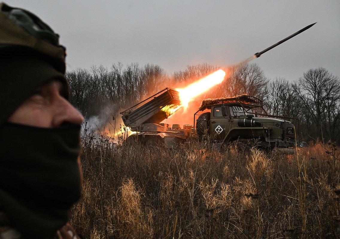 Боевая работа РСЗО «Град» в составе российской группировки «Запад» на краснолиманском направлении, Луганская народная республика, 25 декабря 2024 года