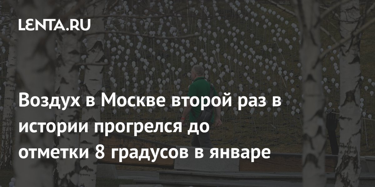 Воздух в Москве второй раз в истории прогрелся до отметки 8 градусов в январе