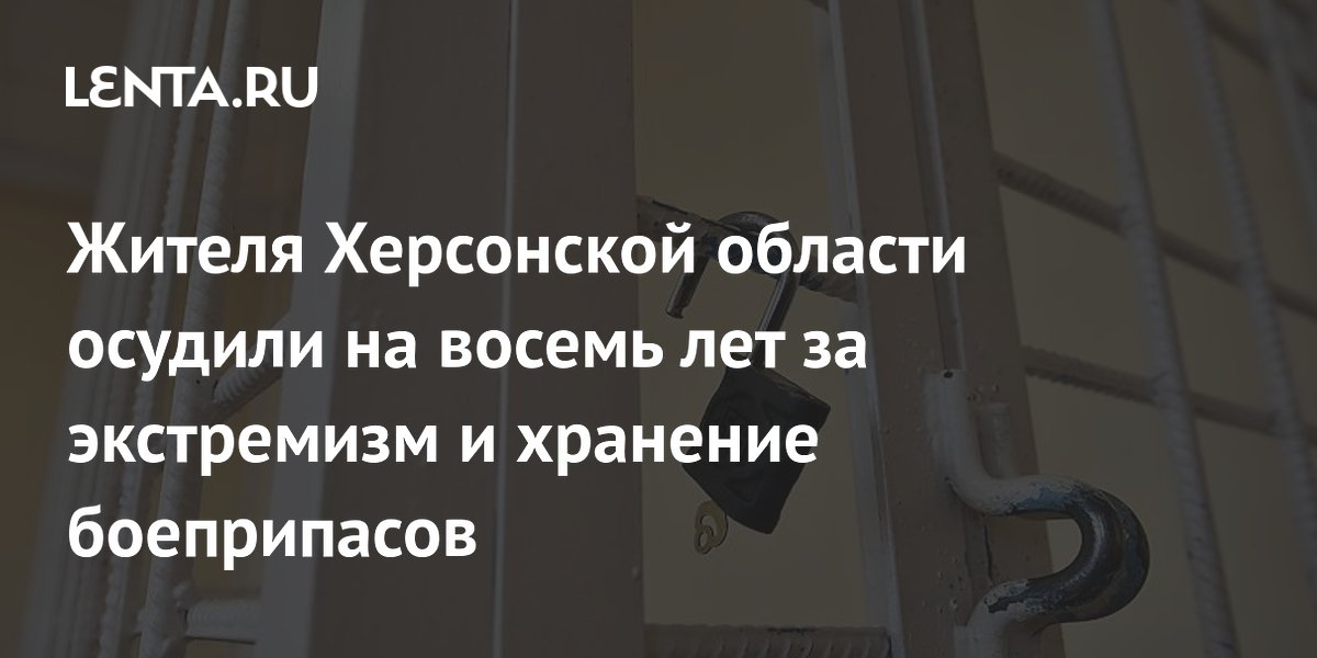 Жителя Херсонской области осудили на восемь лет за экстремизм и хранение боеприпасов