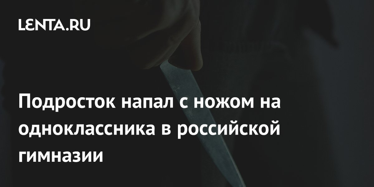 Подросток напал с ножом на одноклассника в российской гимназии