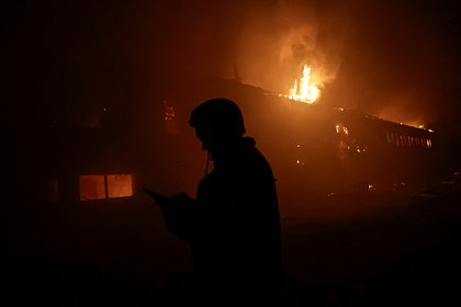 В Одессе начался мощный пожар