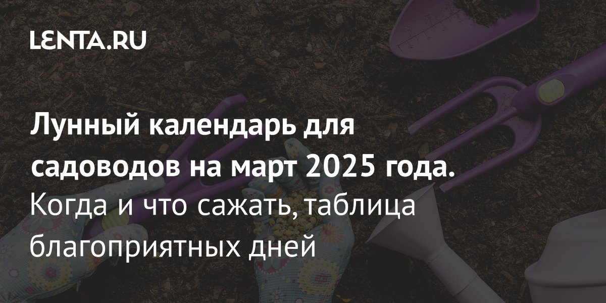 Лунный посевной календарь на март 2025 года: благоприятные дни, таблица ...