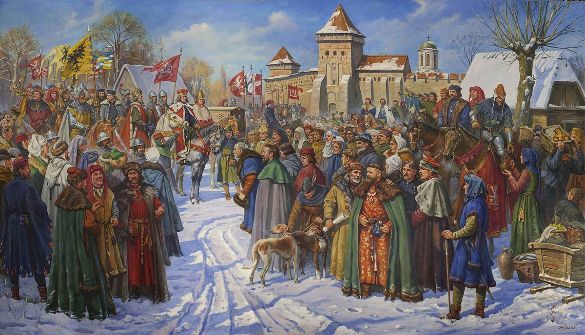 Картина Артура Орленова «Съезд европейских монархов в Луцке. 1429 год»