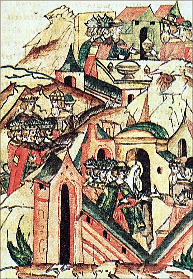 Великий князь Московский Василий I Дмитриевич навещает своего тестя, великого князя Литовского Витовта Великого