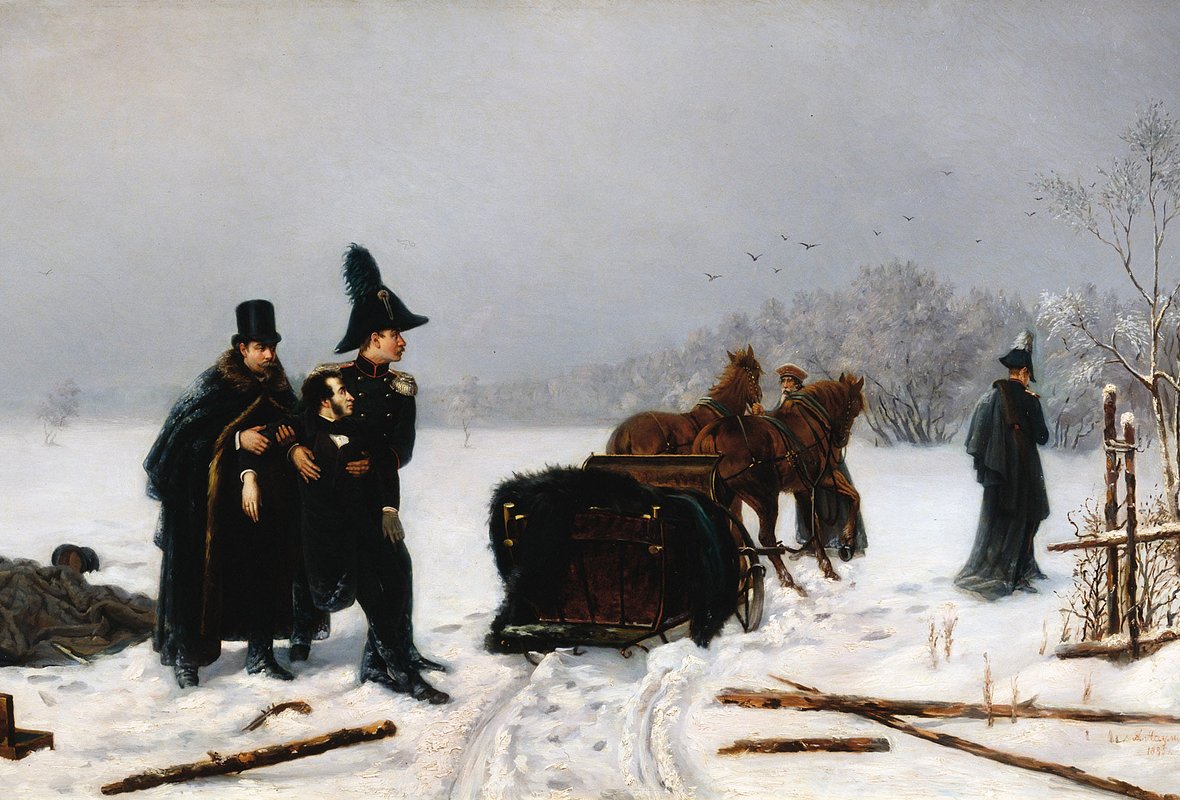 А. А. Наумов «Дуэль Пушкина с Дантесом», 1884