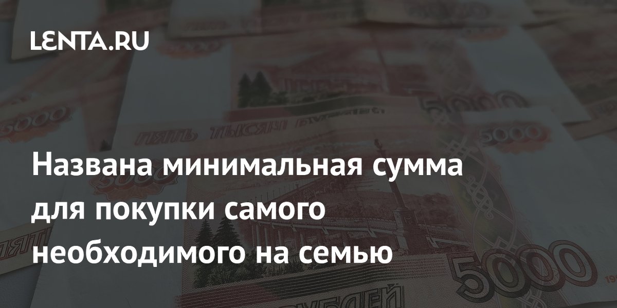 Названа минимальная сумма для покупки самого необходимого на семью Названа минимальная сумма для покупки самого необходимого на семью