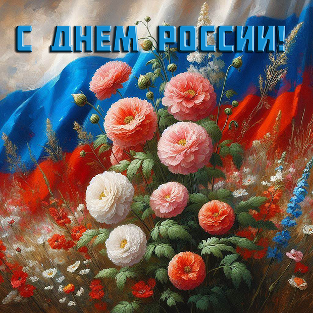 Открытка для близких на День России