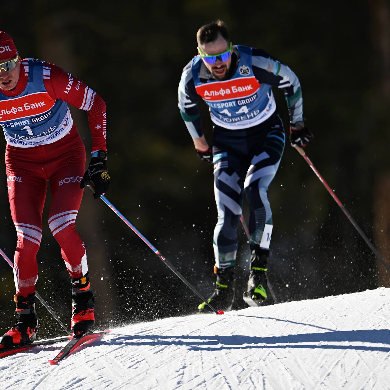 Александр Большунов и Сергей Устюгов. Фото: Павел Бедняков / РИА Новости