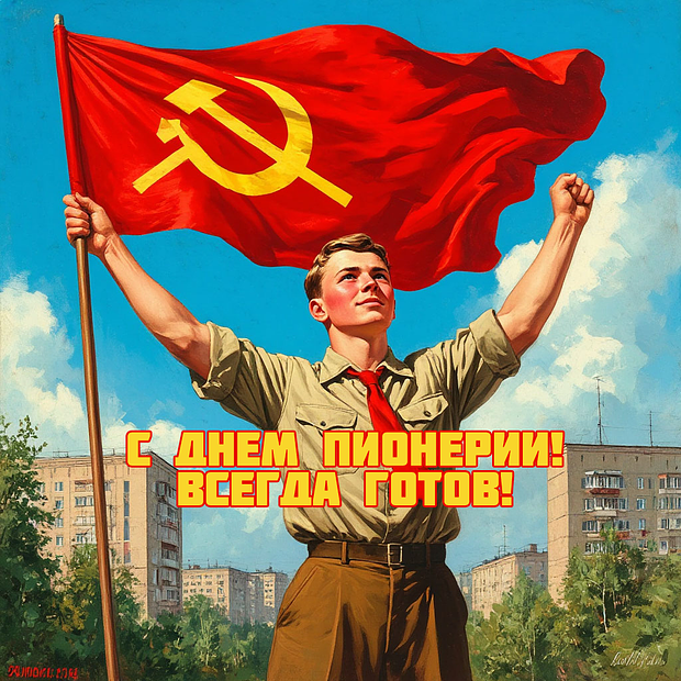 Красивая открытка с Днем пионерии