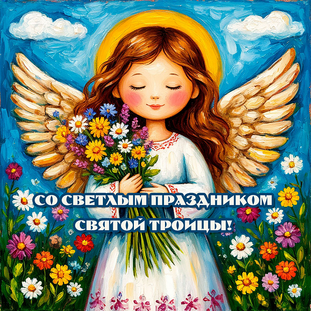 Открытка на Троицу для православных