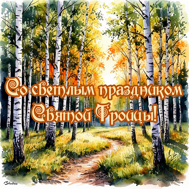 Красивая картинка на Троицу