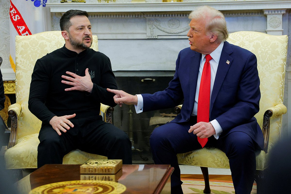 Перепалка президента США Дональда Трампа с президентом Украины Владимиром Зеленским в Белом доме, Вашингтон, США, 28 февраля 2025 года