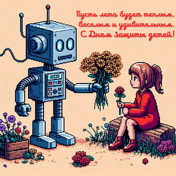 Оригинальная открытка на День защиты детей