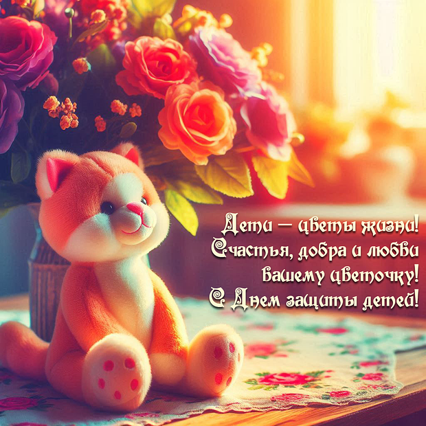 Открытка на День защиты детей