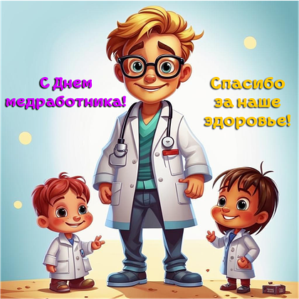 Открытка на День медика для врачей