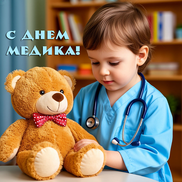 Открытка для врачей на День медика