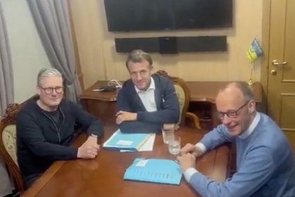 Опубликовано видео из спецпоезда с главами четырех европейских стран