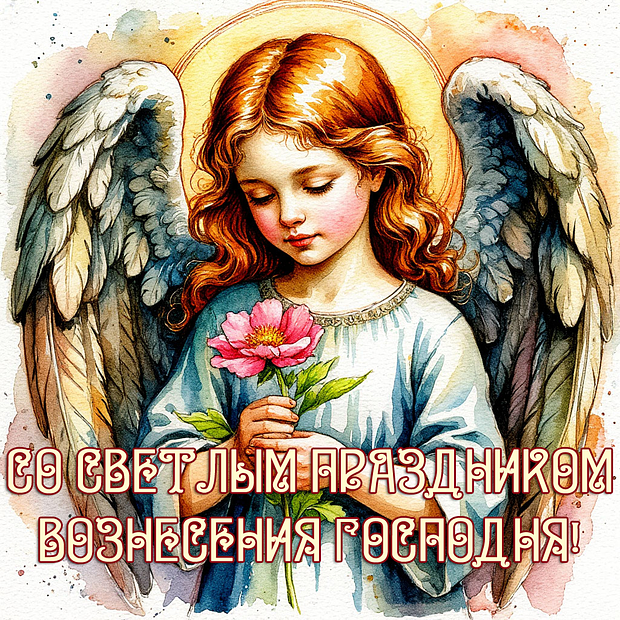 Красивая открытка на Вознесение Господне