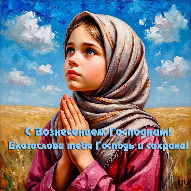 Душевная открытка для поздравления с Вознесением Господним