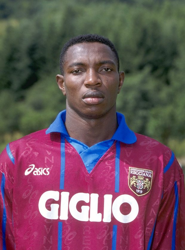 Aug 1996: A portrait of Isibor of Reggiana taken during the club photocall