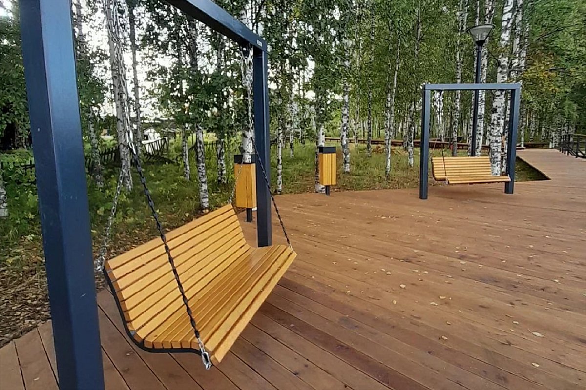 Обновление парка в селе Лешуконское