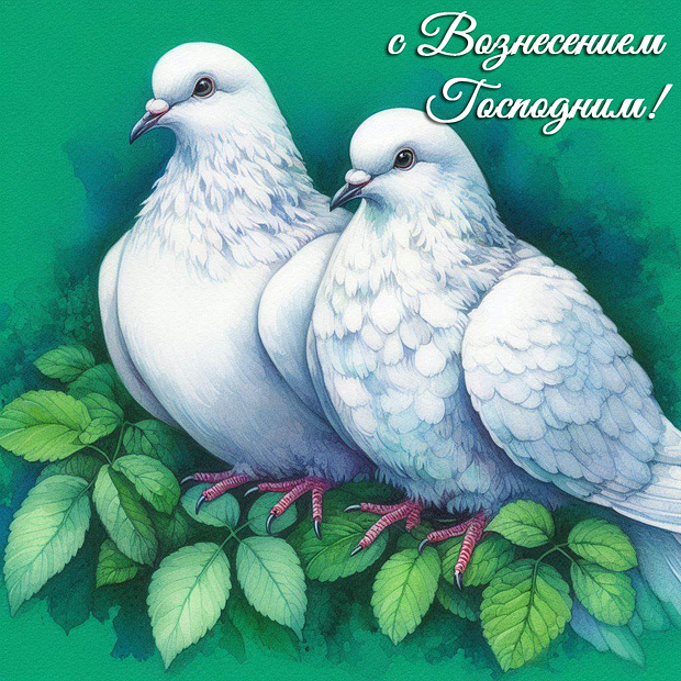 Красивая открытка на Вознесение Господне