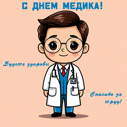 Открытка на День медика для врачей
