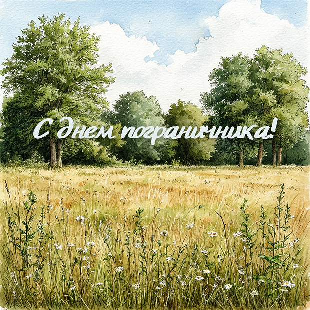 Красивая открытка с Днем пограничника