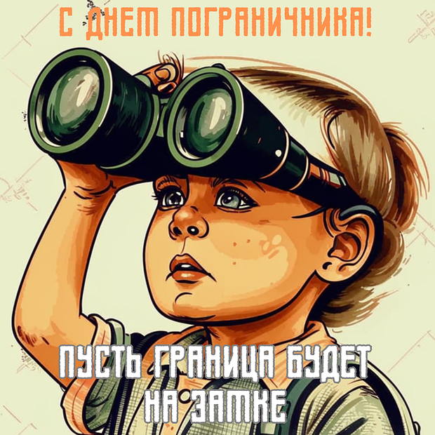 Трогательная открытка с Днем пограничника