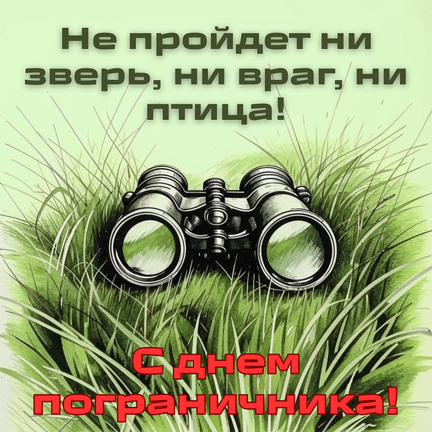 Нейтральная открытка с Днем пограничника