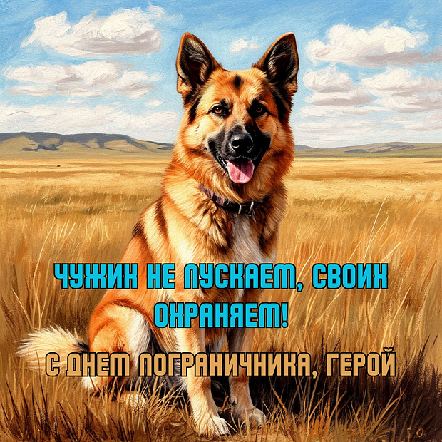 Прикольная открытка с Днем пограничника