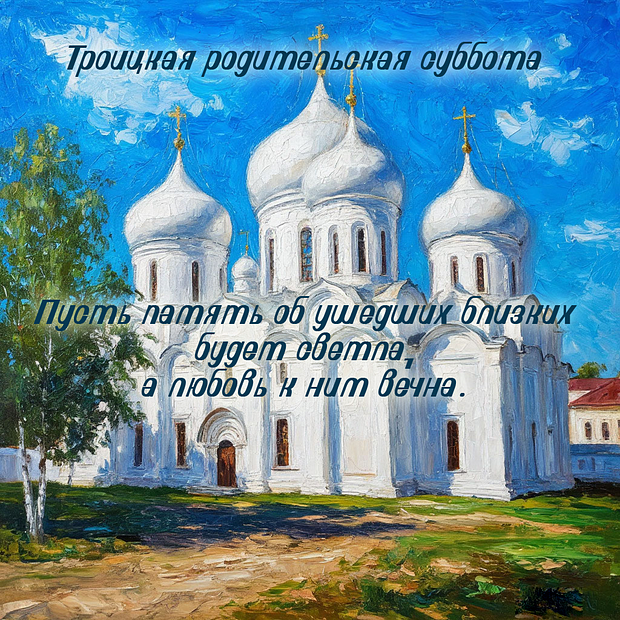Красивая картинка на Троицкую родительскую субботу