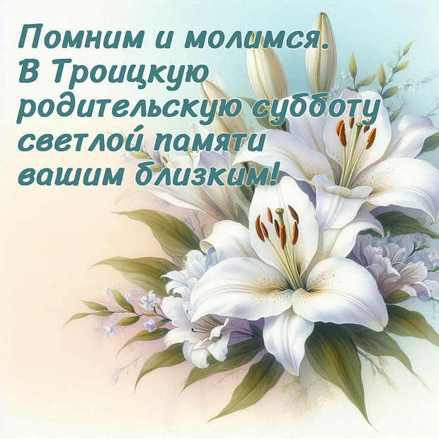 Красивая картинка на Троицкую родительскую субботу