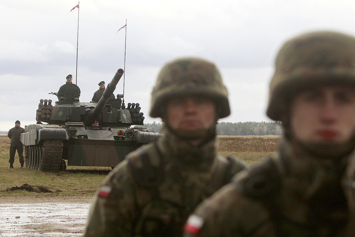 Военнослужащие Войска Польского во время учений
