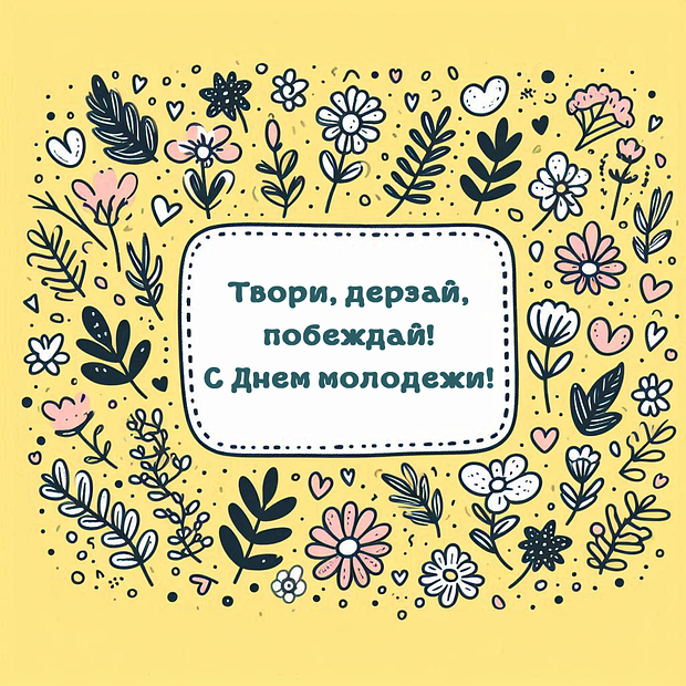 Открытки с душевным поздравлением на День молодежи