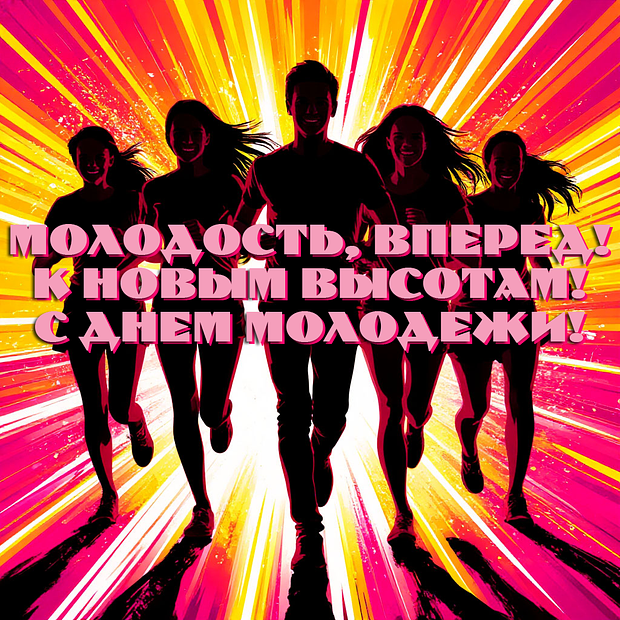 Душевная открытка для поздравления с Днем молодежи